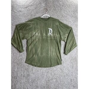 Disneyland Spirit Jersey Shirt Womens Small Green Resort Tie Dye Long Sleeve